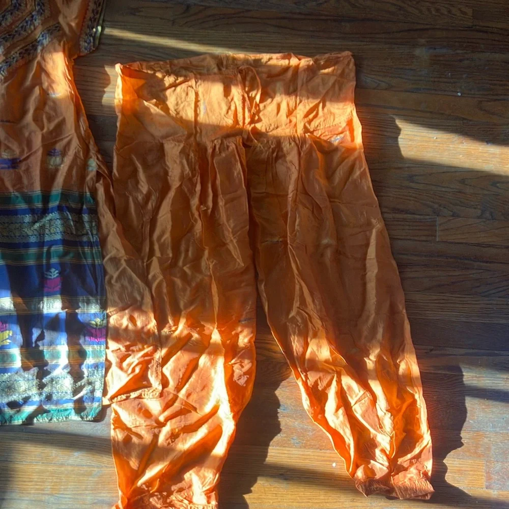2 Piece Orange Kaftan & Pants